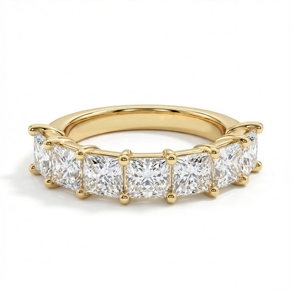 Seven Stone Classic Basket Set Ring - 3 ctw
