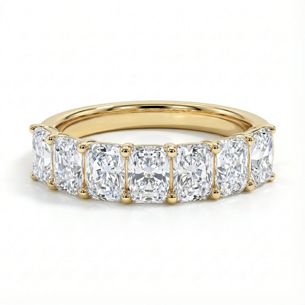 Seven Stone Classic Basket Set Radiant Lab Grown Diamond Ring (1- 3 ct. tw.)