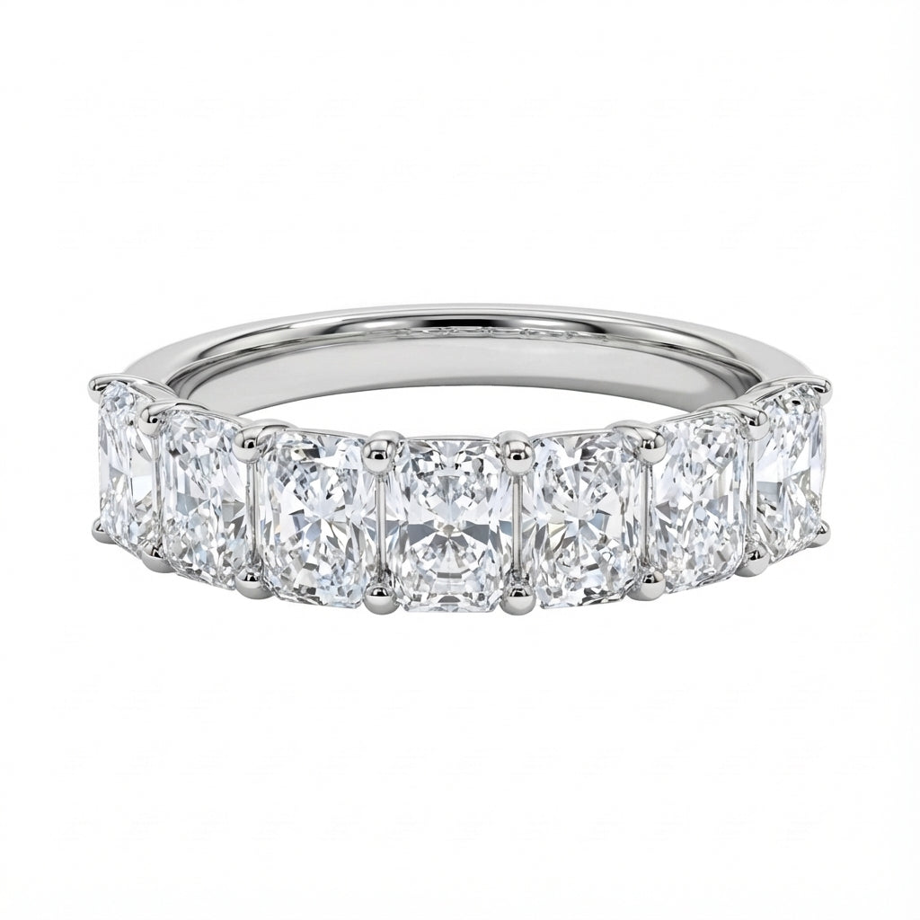 Seven Stone Classic Basket Set Radiant Lab Grown Diamond Ring (1- 3 ct. tw.)