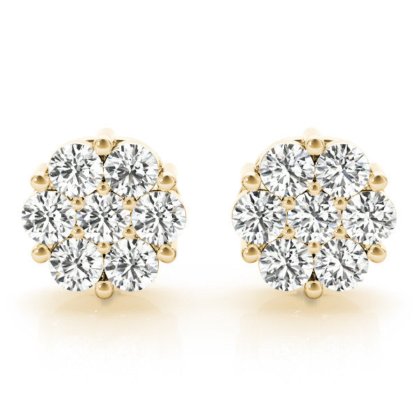 Floral Cluster Studs (1/2 ctw)
