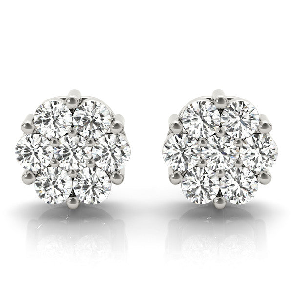 Floral Cluster Studs (1/2 ctw)