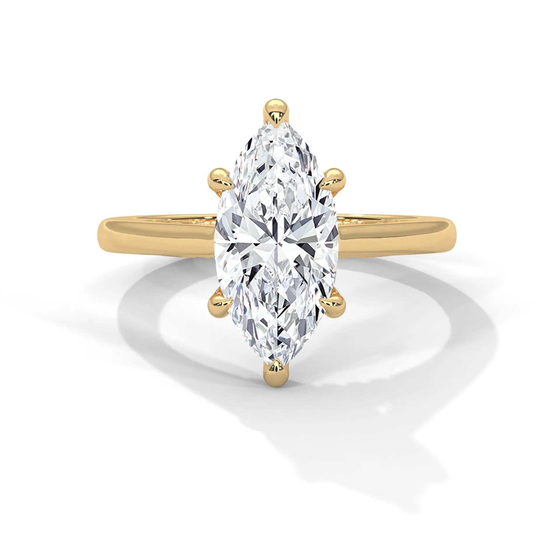 14k Yellow Gold / Marquise