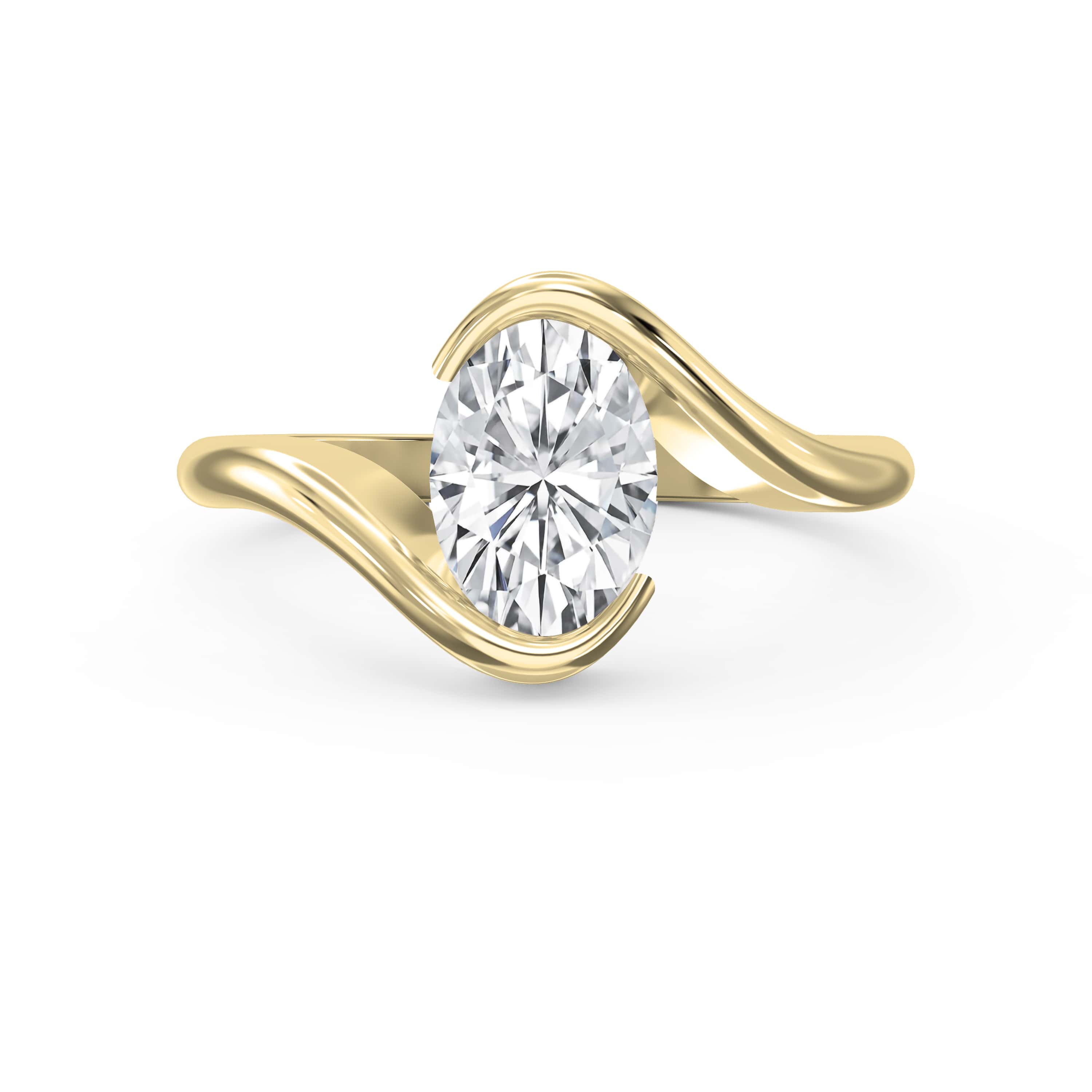 14k Yellow Gold / Oval