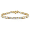 Lab Diamond Emerald Bezel Tennis Bracelet