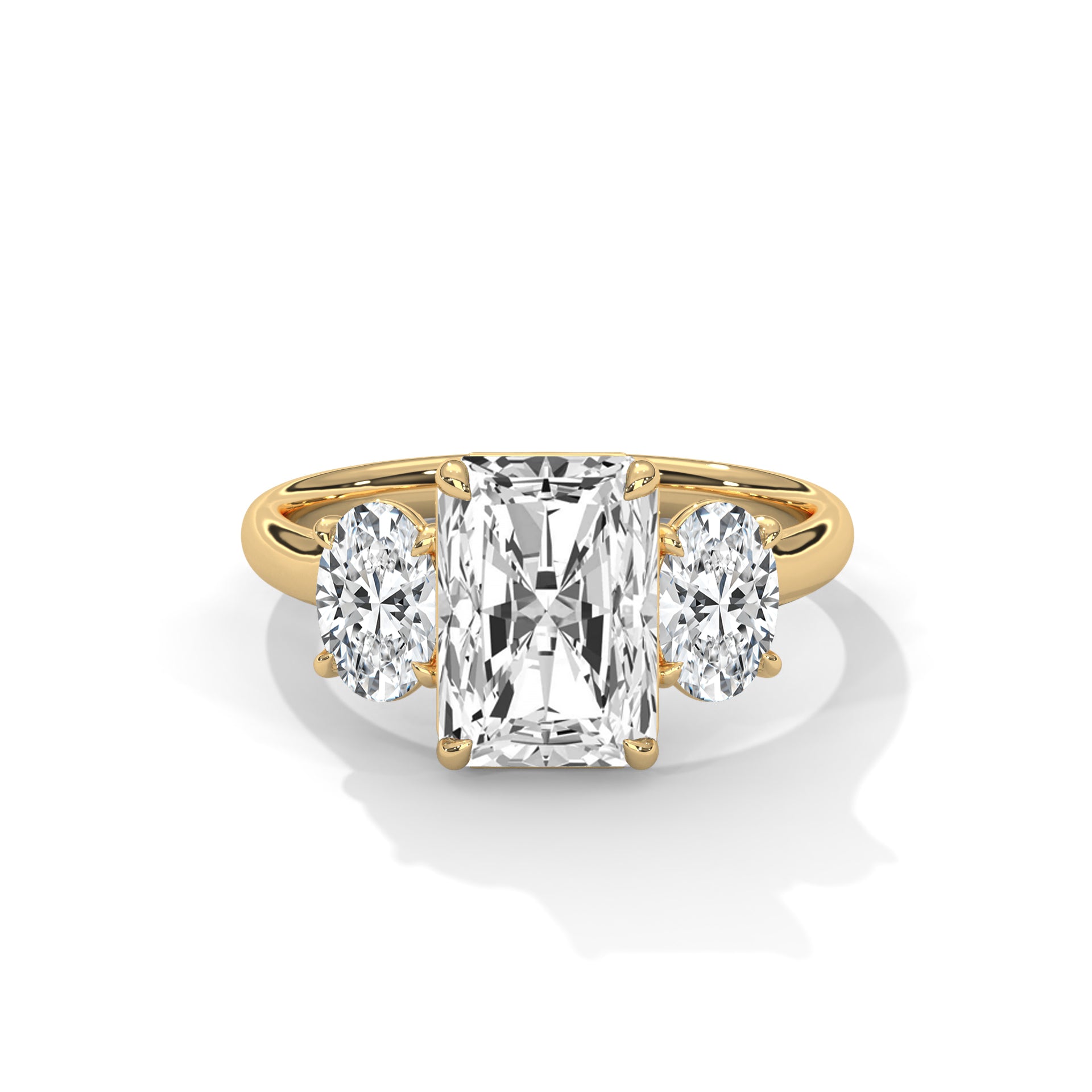 14k Yellow Gold / Radiant