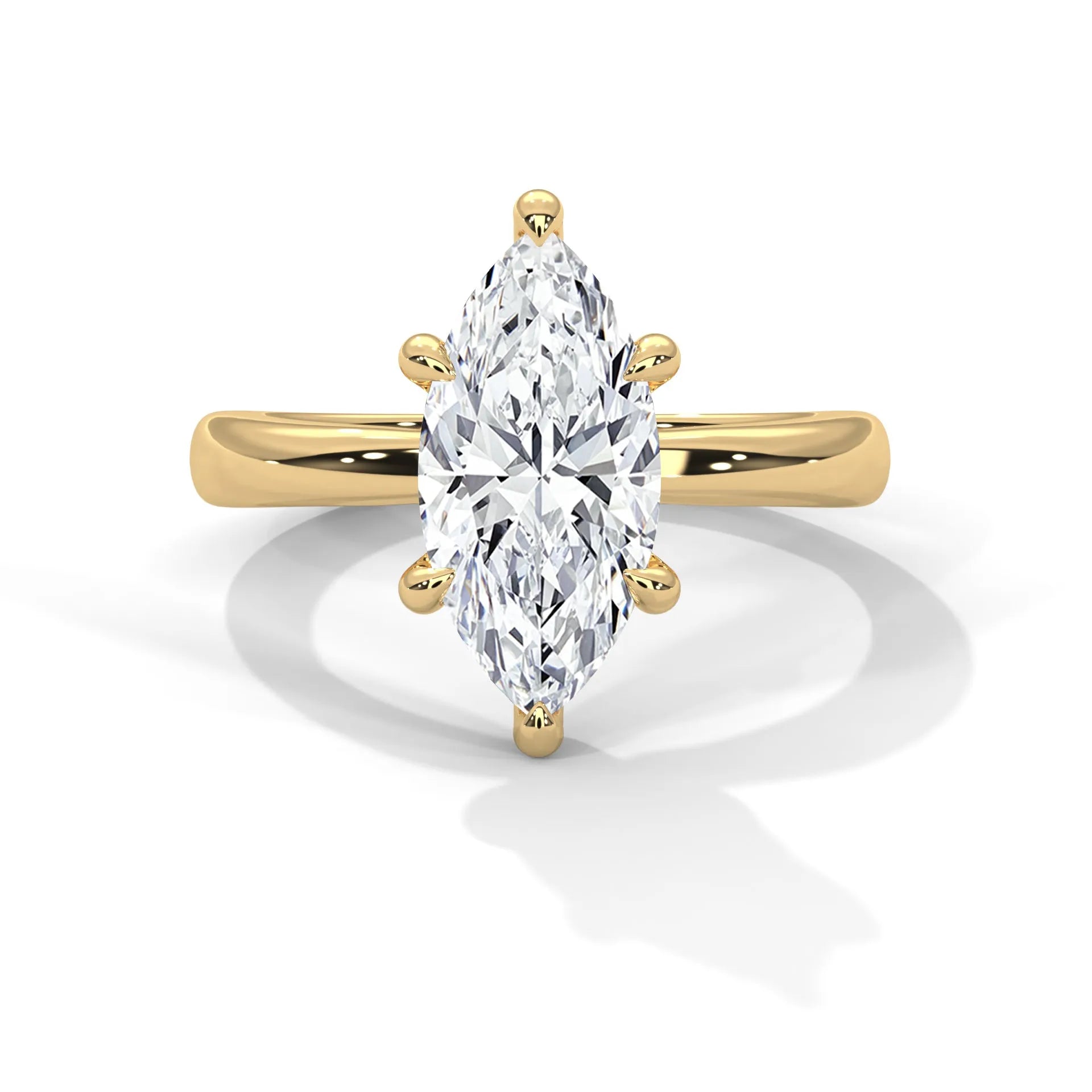 14k Yellow Gold / Marquise