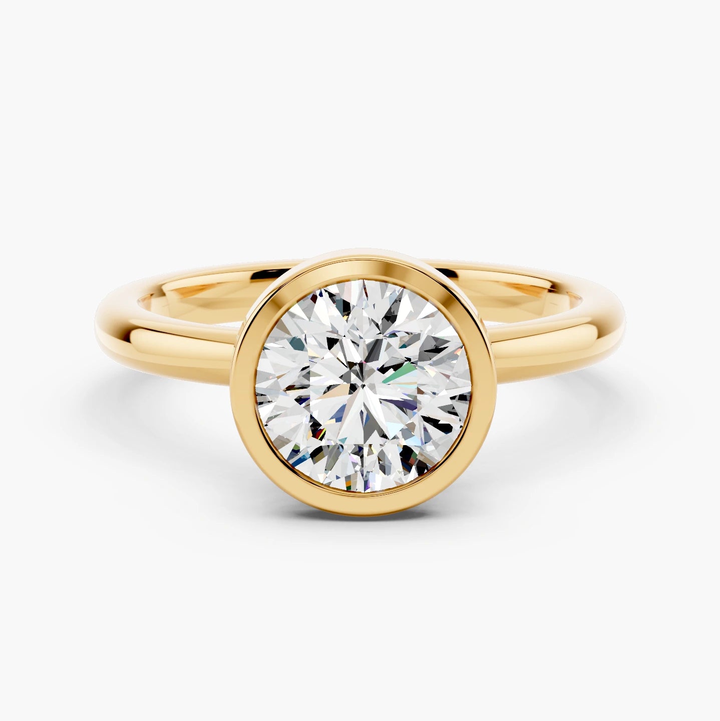 14k Yellow Gold / Round