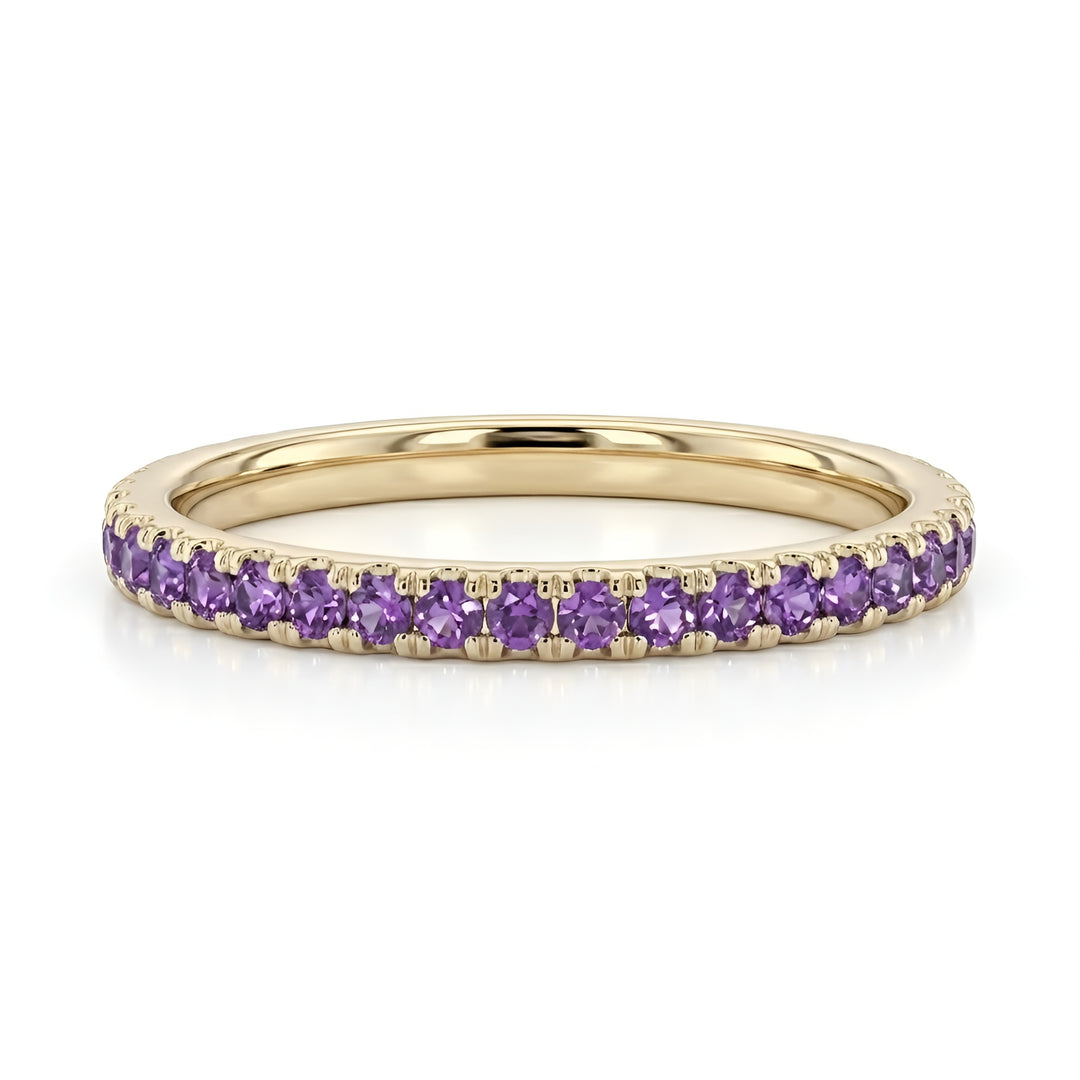 Amethyst Pave Band