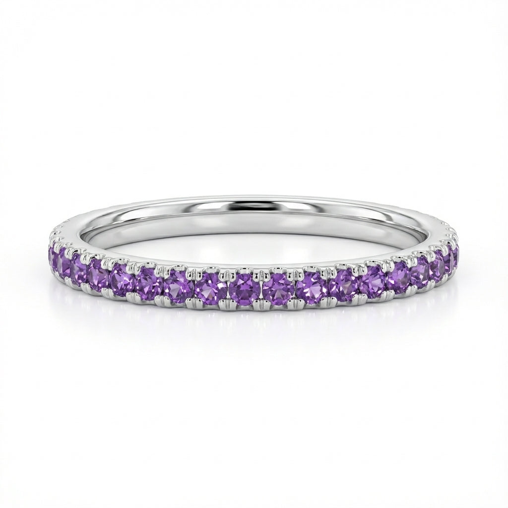 Amethyst Pave Band