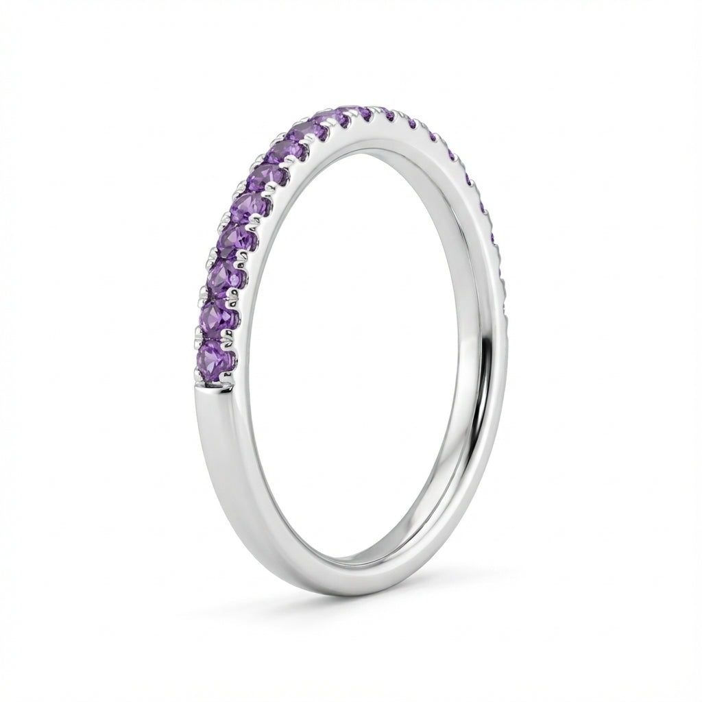 Amethyst Pave Band