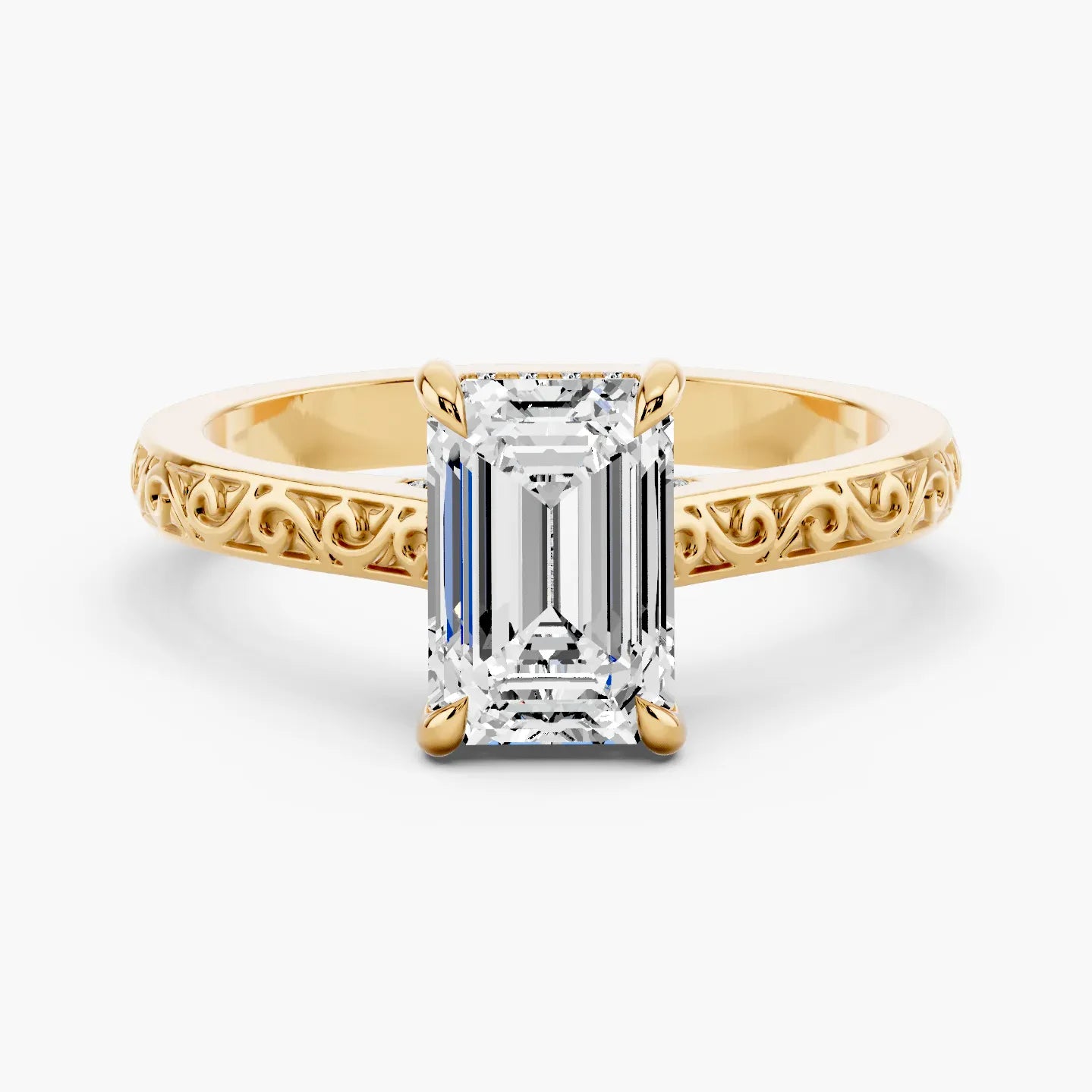 14k Yellow Gold / Emerald