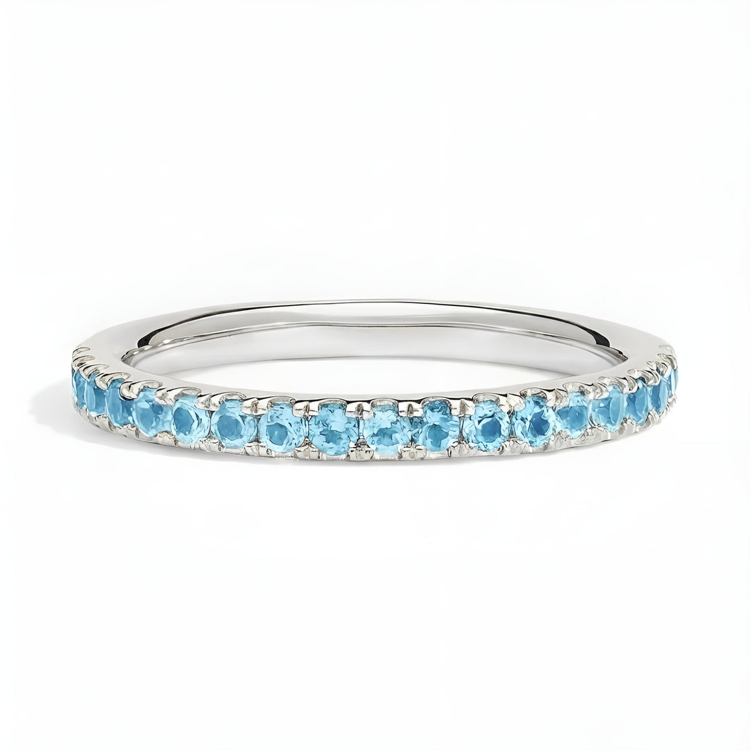 Blue Topaz Pave Band