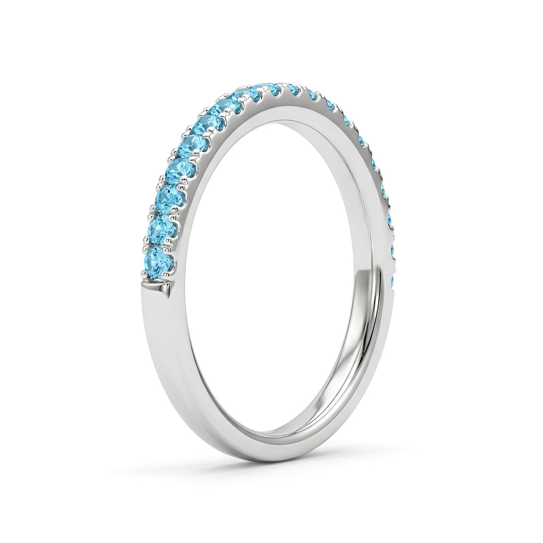 Blue Topaz Pave Band