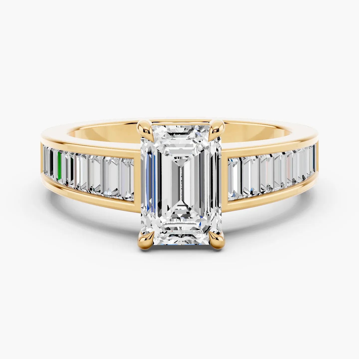 14k Yellow Gold / Emerald