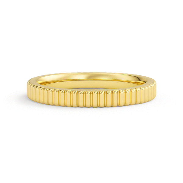Ribbed Texture Wedding Band