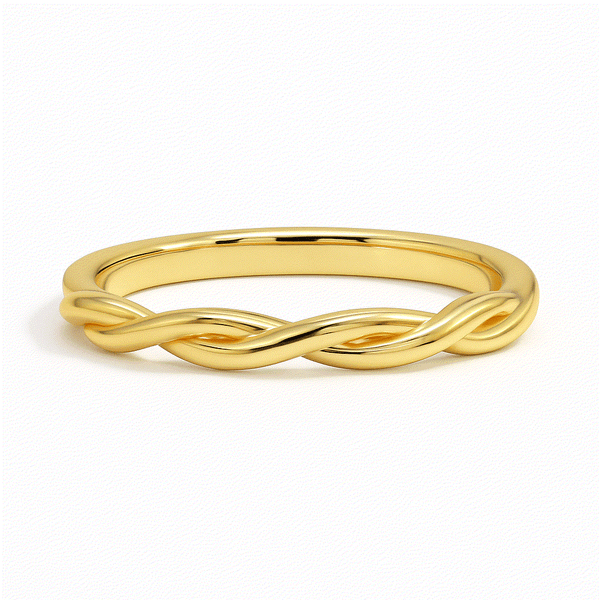 Vine Twist Wedding Band