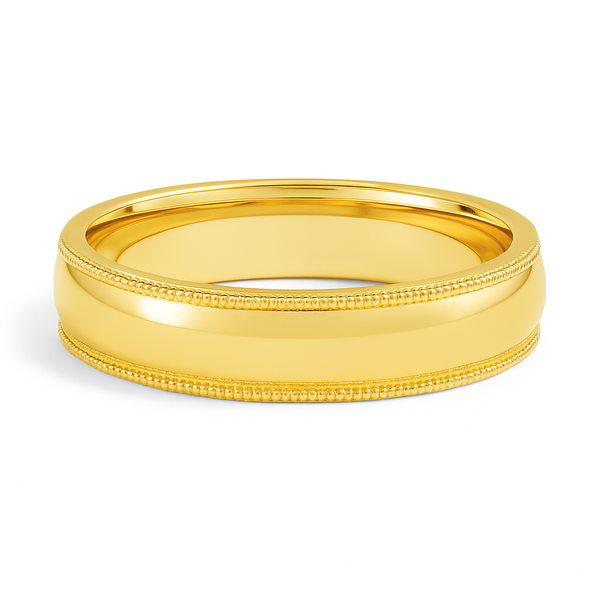5mm Eternity Mill grain Wedding Band