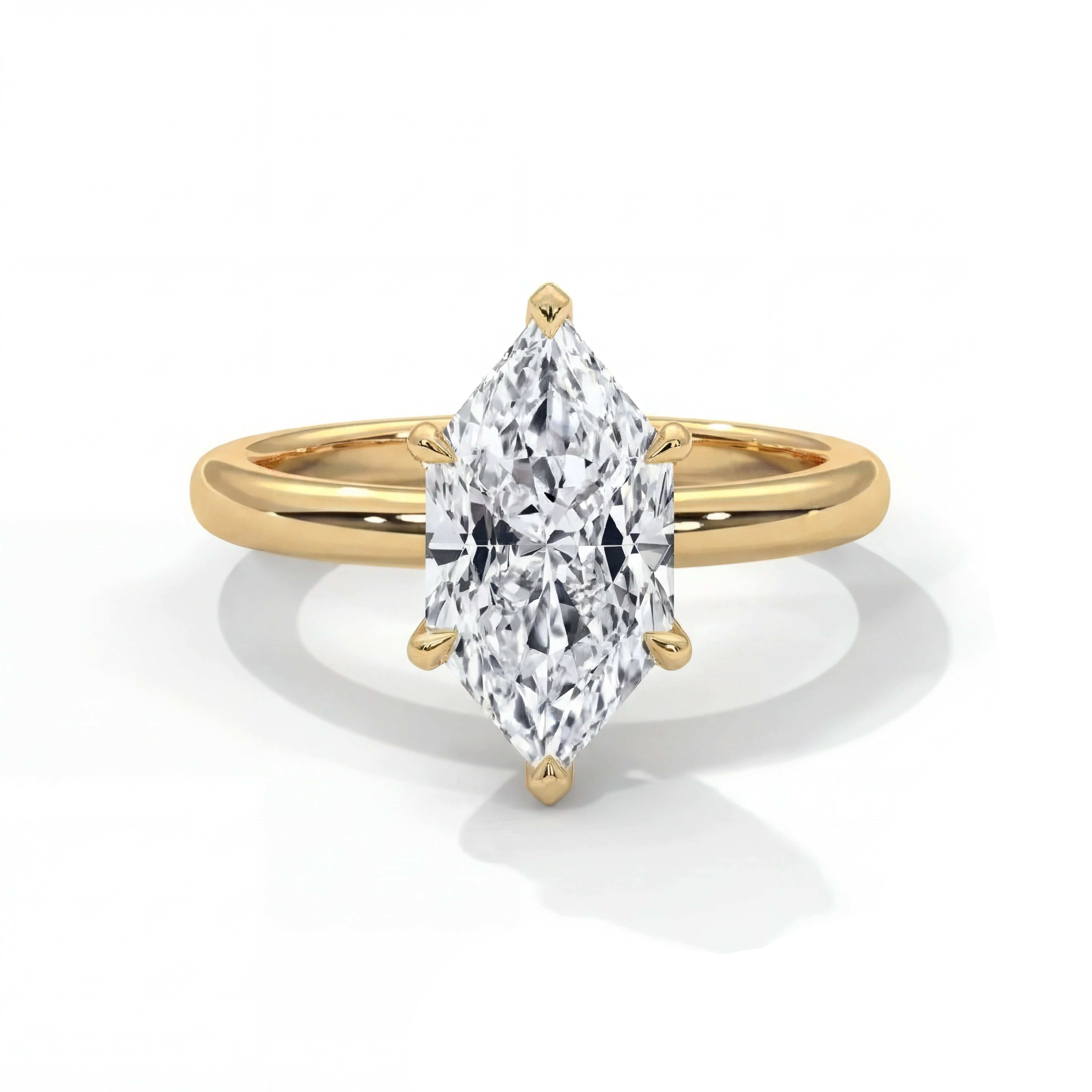 14k Yellow Gold / Dutch Marquise