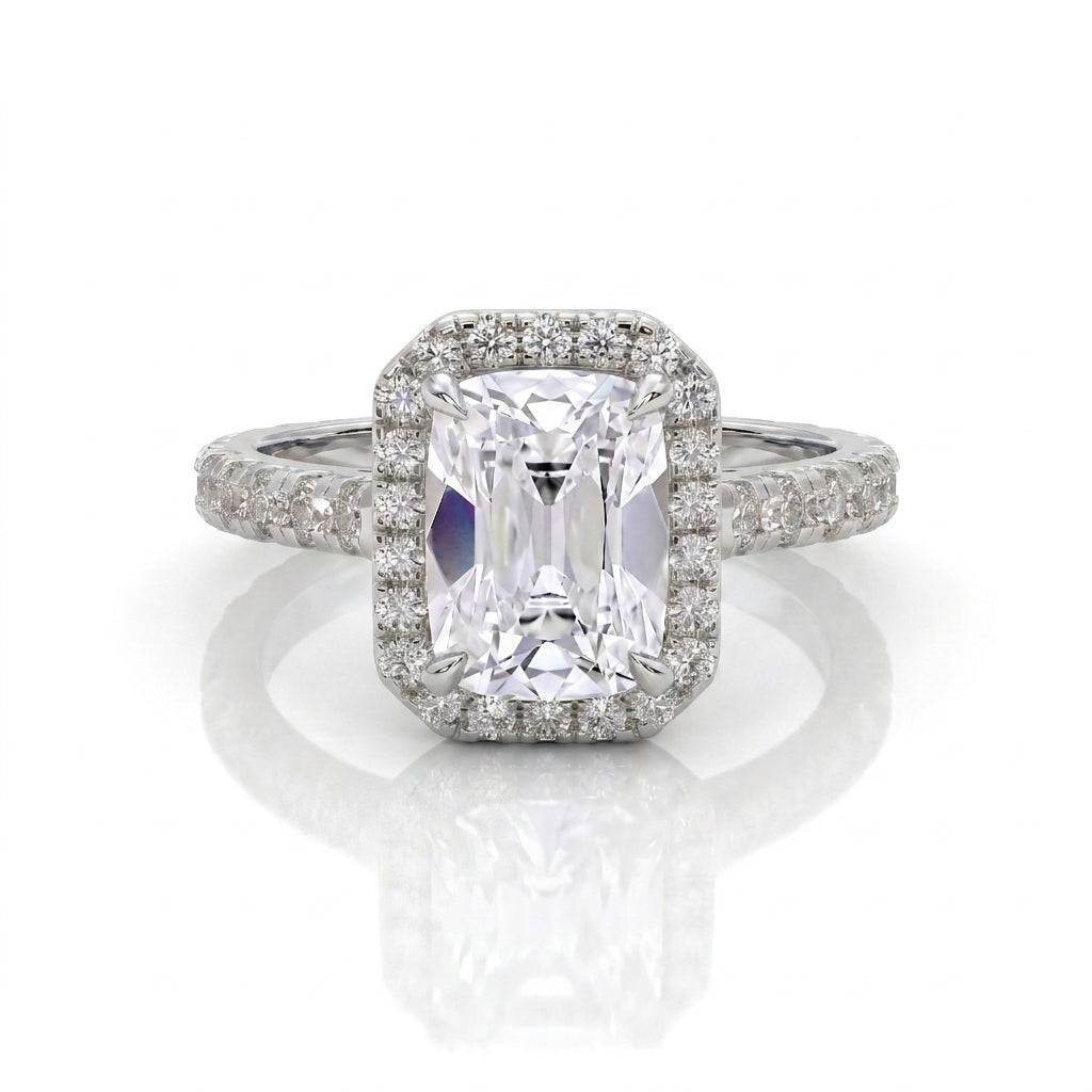 14k White Gold / Antique Cuts
