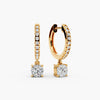 1.2ct Cushion Pavé Lab-Grown Diamond Hoop Earrings