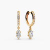 Marquise Pavé Lab-Grown Diamond Hoop Earrings