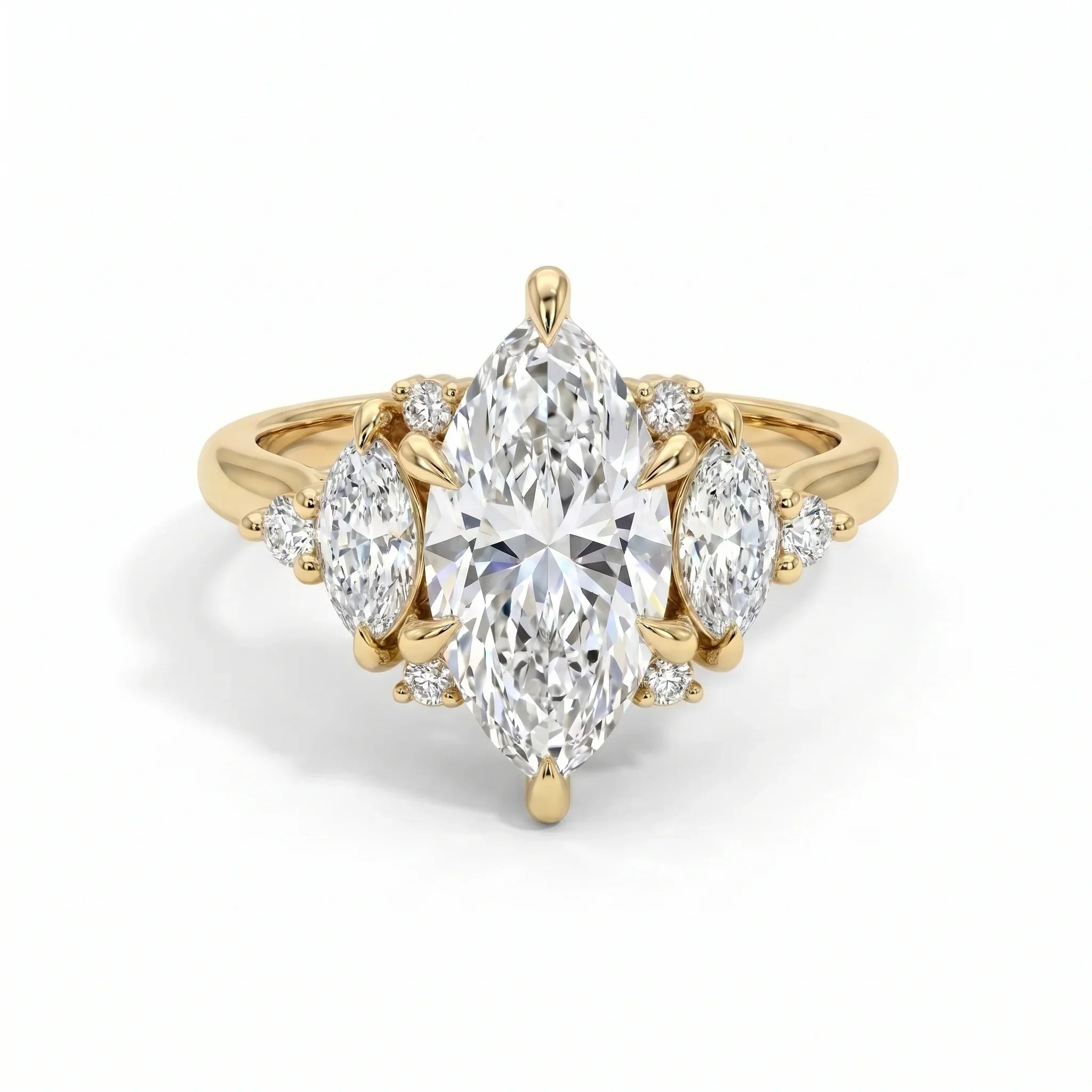 14k Yellow Gold / Marquise