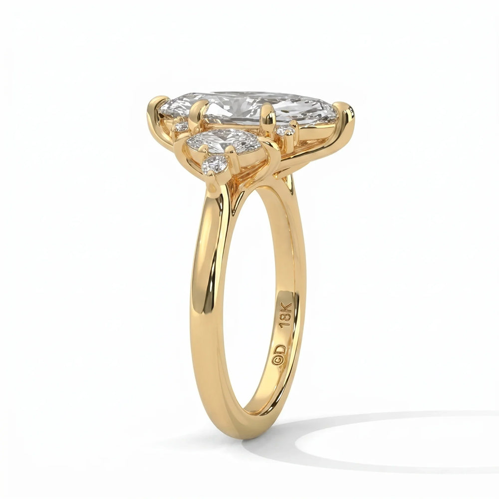 Diora Setting Marquise Yellow Gold Iso View