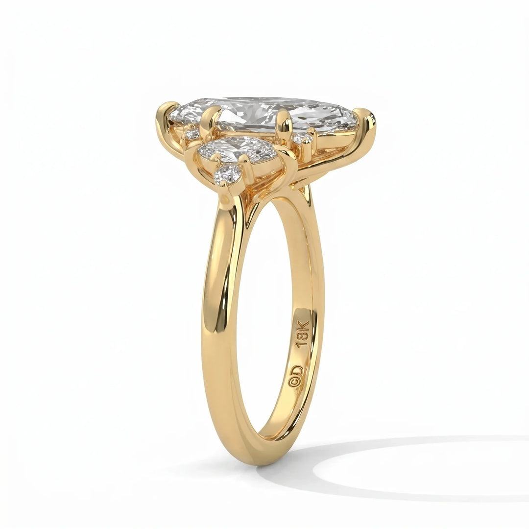 Diora Setting Marquise Yellow Gold Iso View