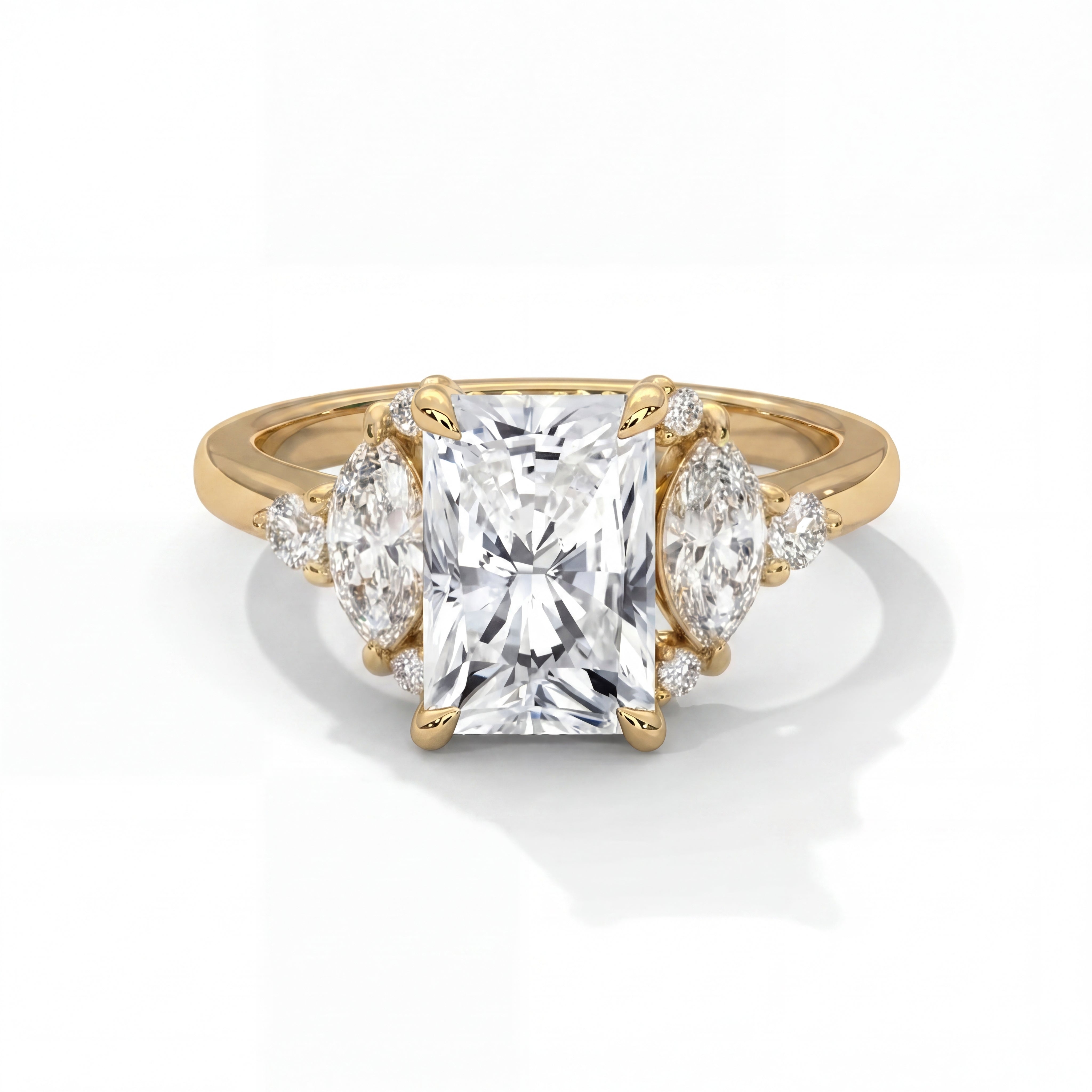 14k Yellow Gold / Radiant