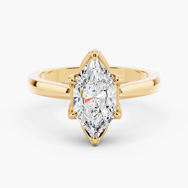 Elysian Tulip Setting Solitaire Style Engagement Ring