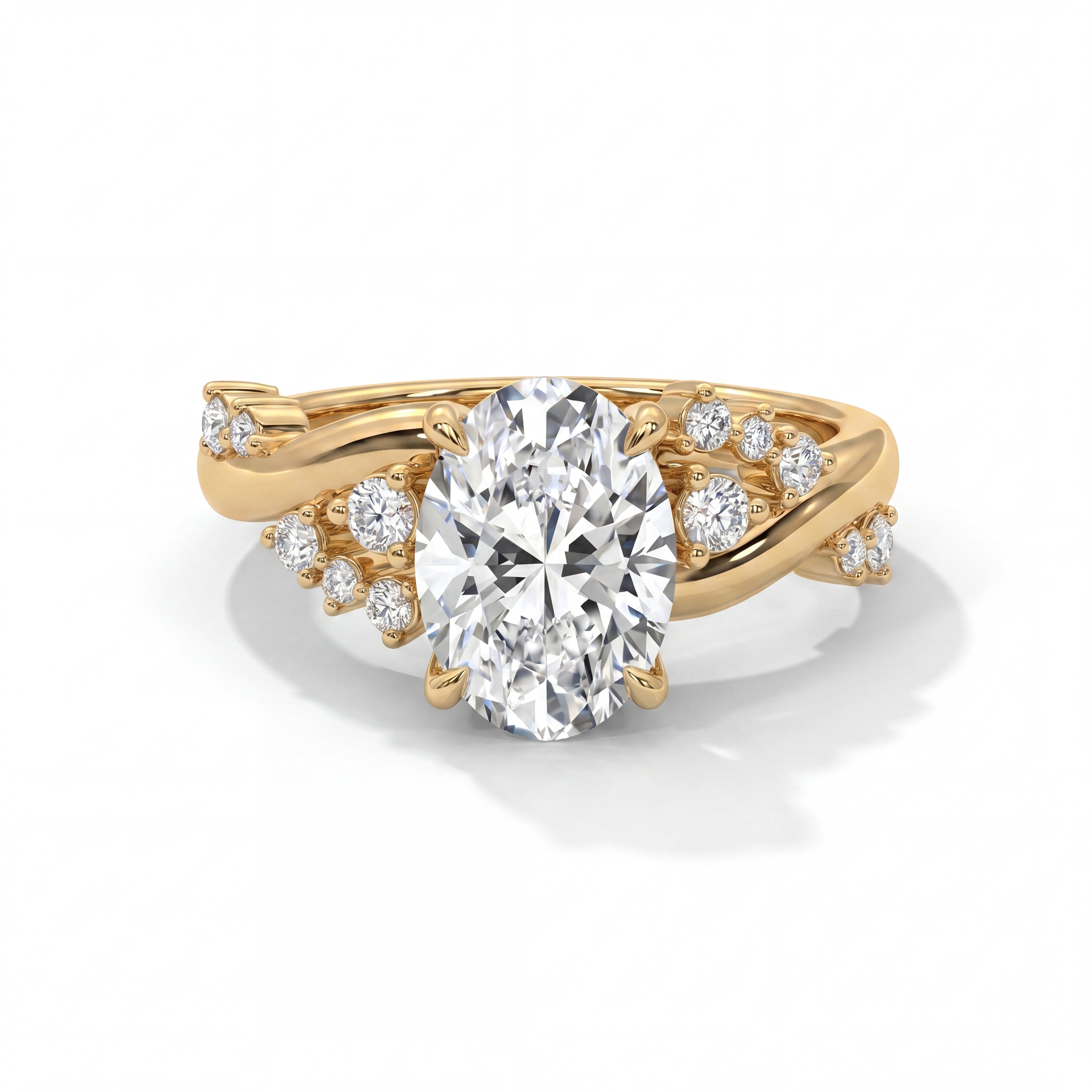 14k Yellow Gold / Round