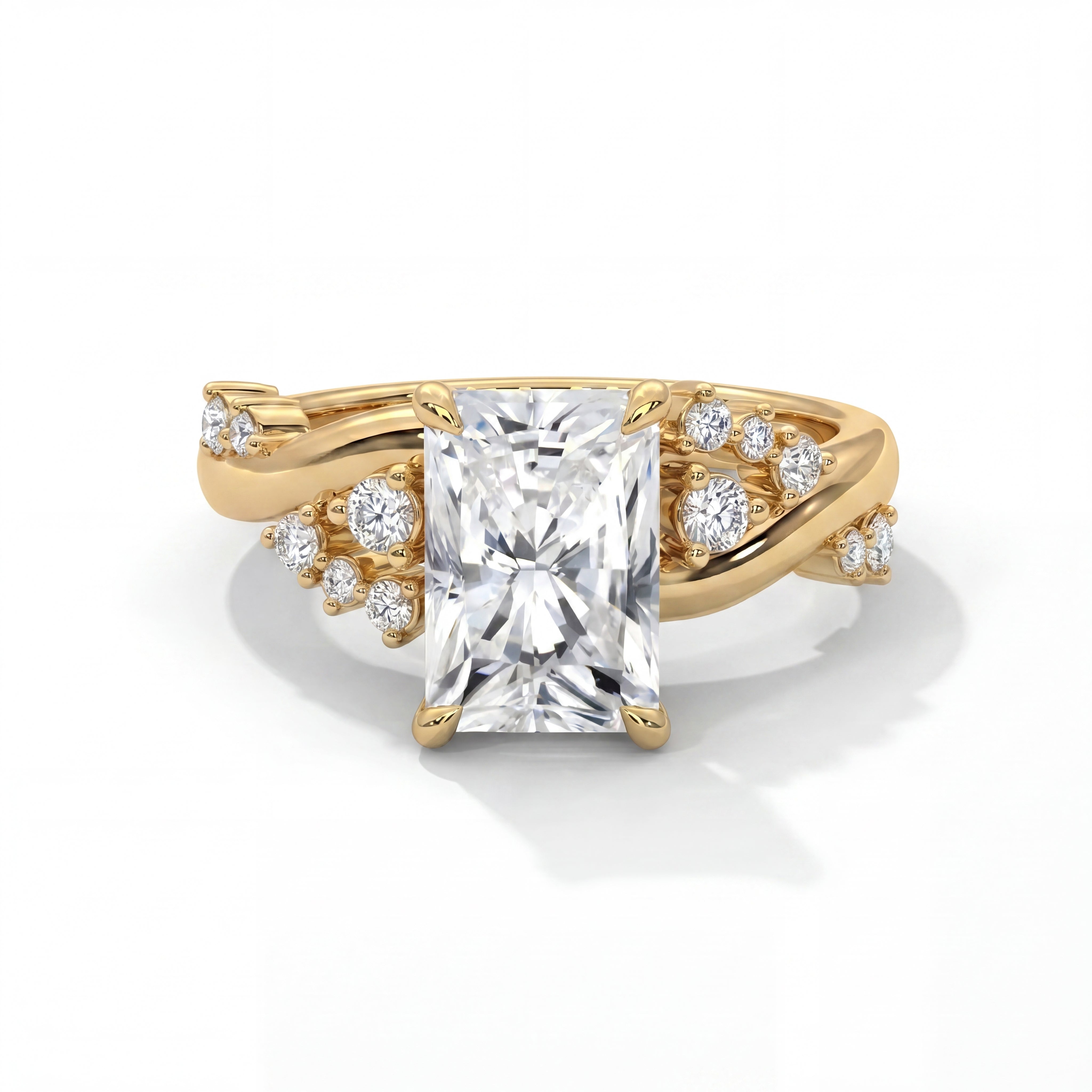 14k Yellow Gold / Radiant