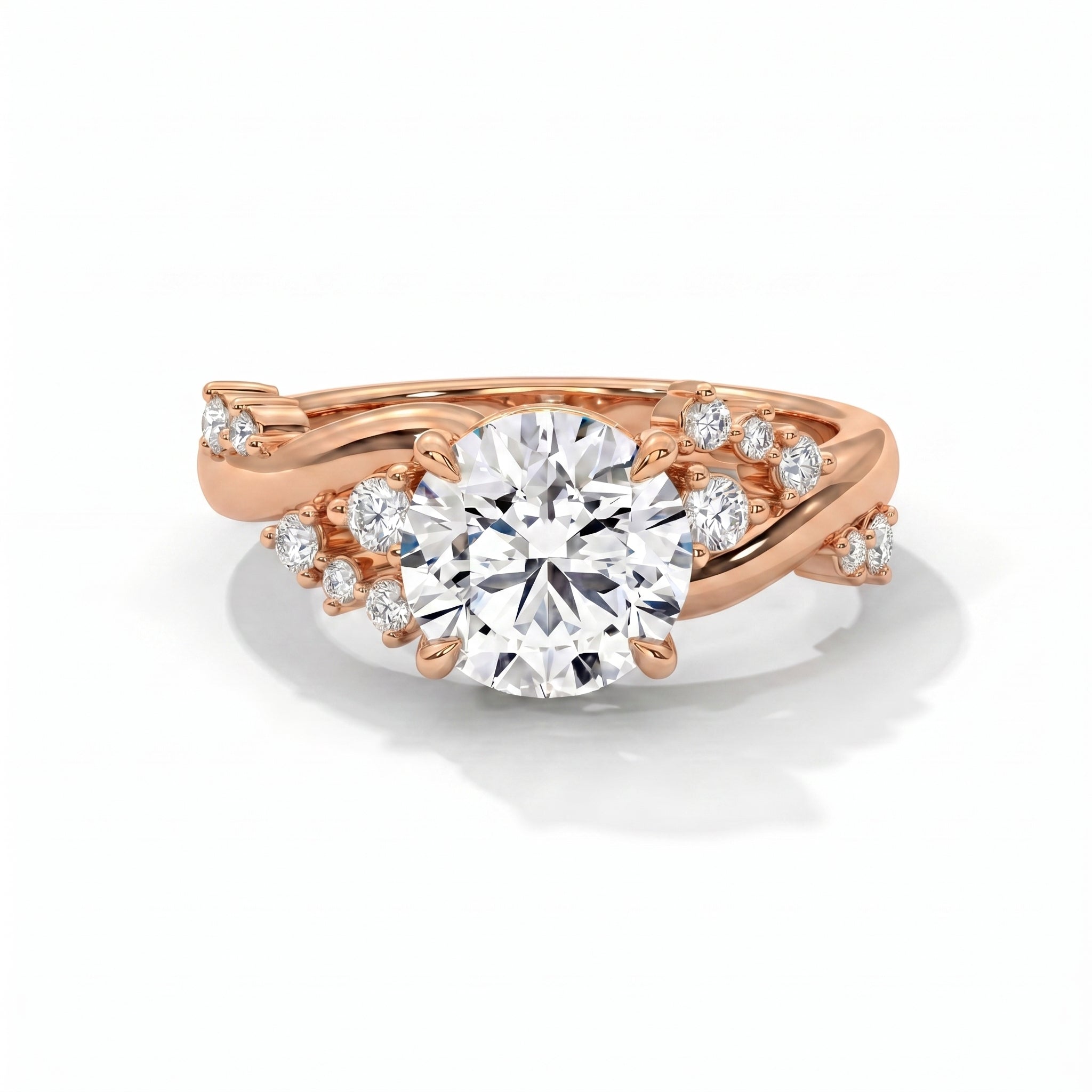 14k Yellow Gold / Round