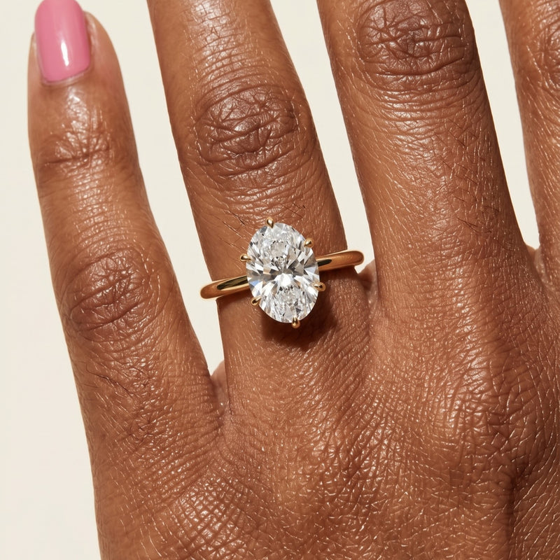 Elysian Tulip Setting Solitaire Style Engagement Ring