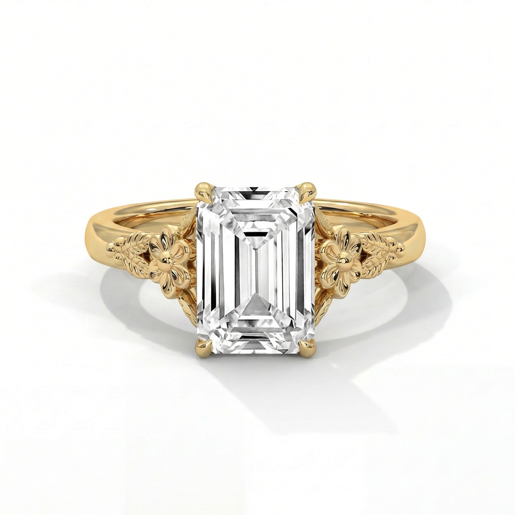 14k Yellow Gold / Emerald