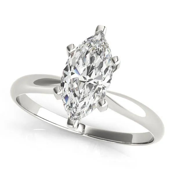 14k White Gold / Marquise