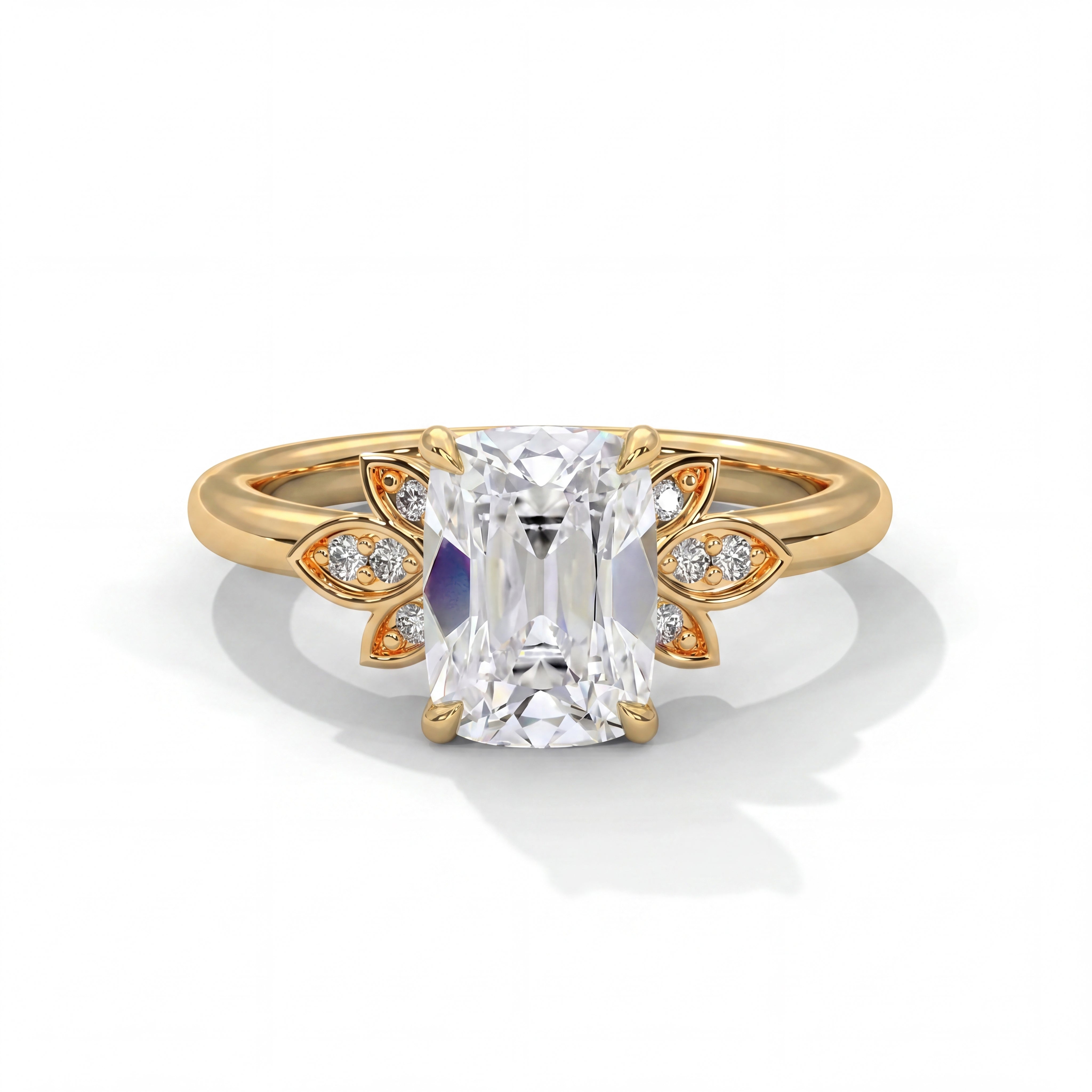 14k Yellow Gold / Antique Cuts