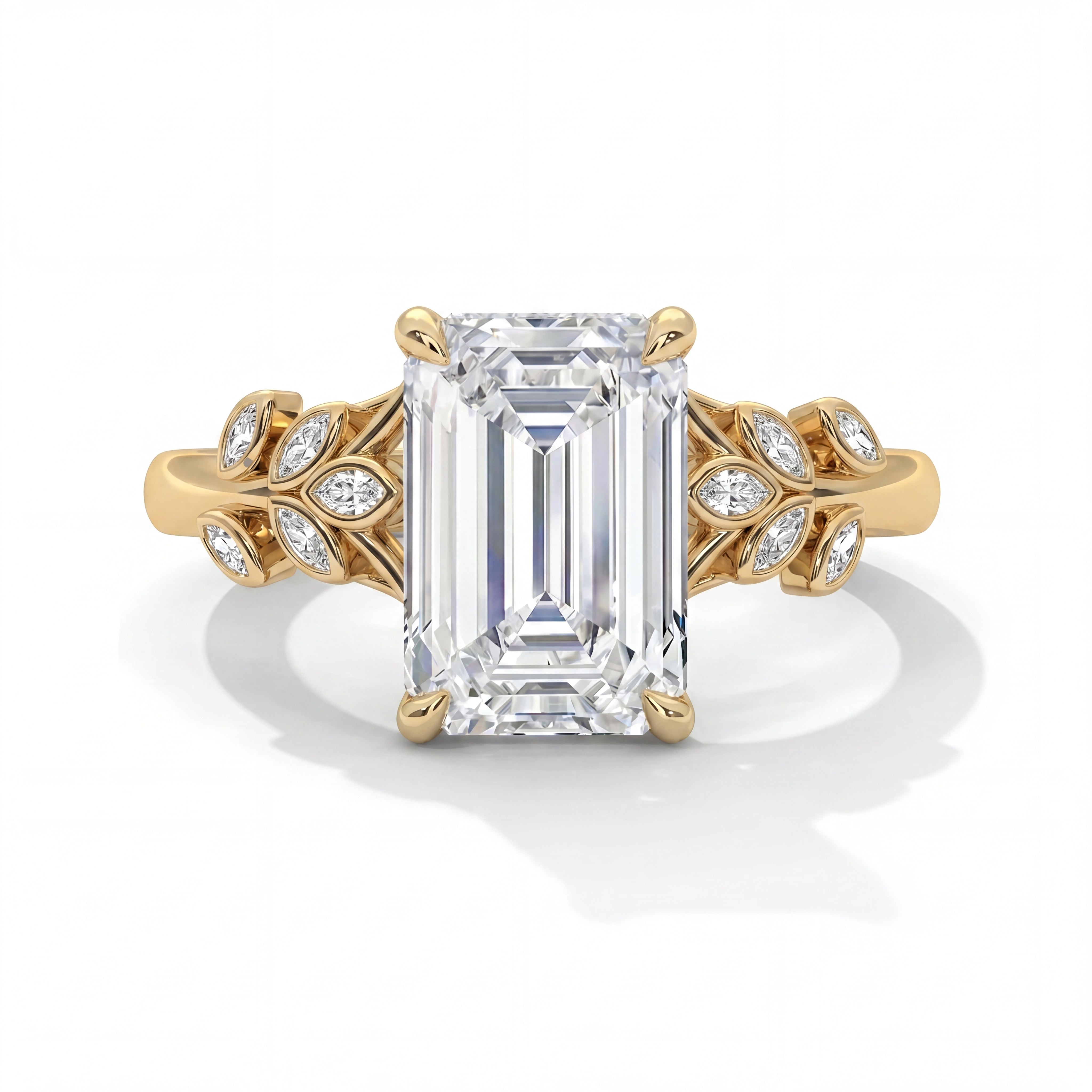 14k Yellow Gold / Emerald