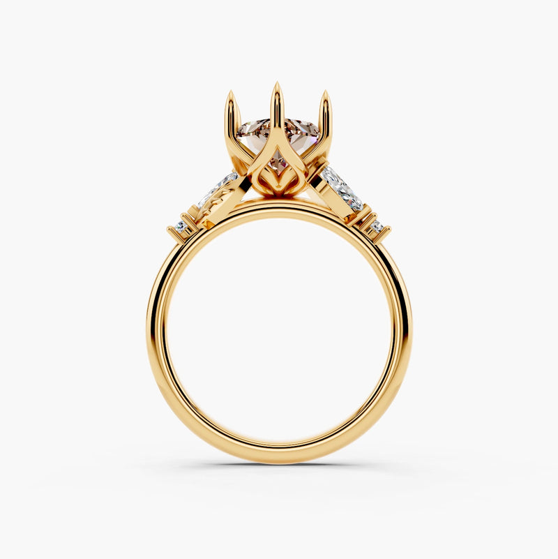 Blossom Champagne Setting Engagement Ring