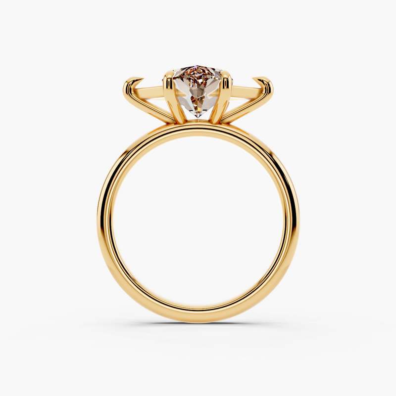 East-West Solitaire Champagne Setting