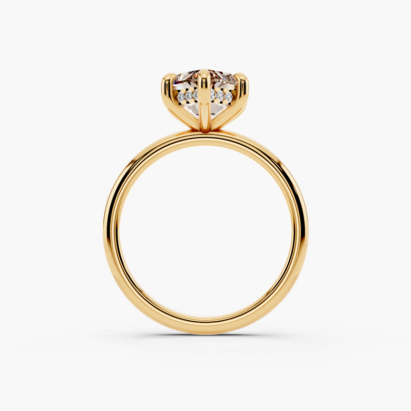 Venetian Hidden Halo Champagne Setting