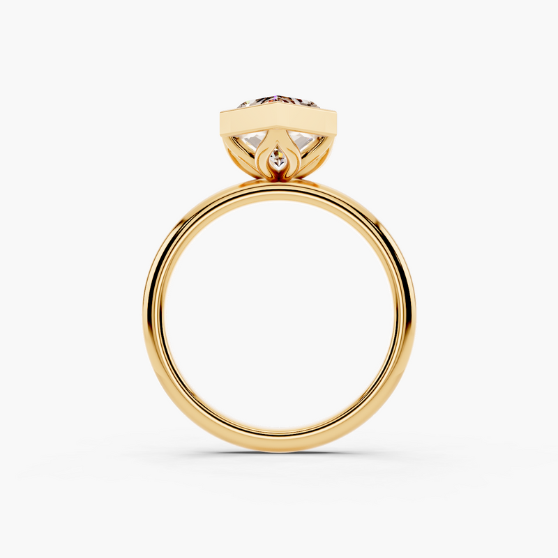 Floral Bezel Champagne Setting