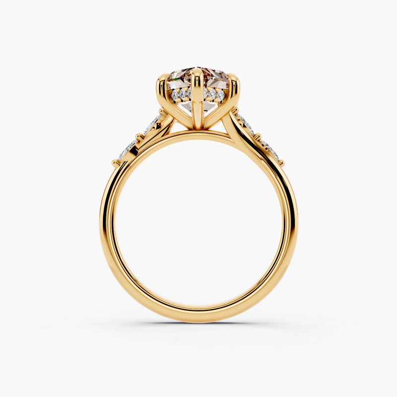 Sarina Twist Hidden Halo Champagne Setting