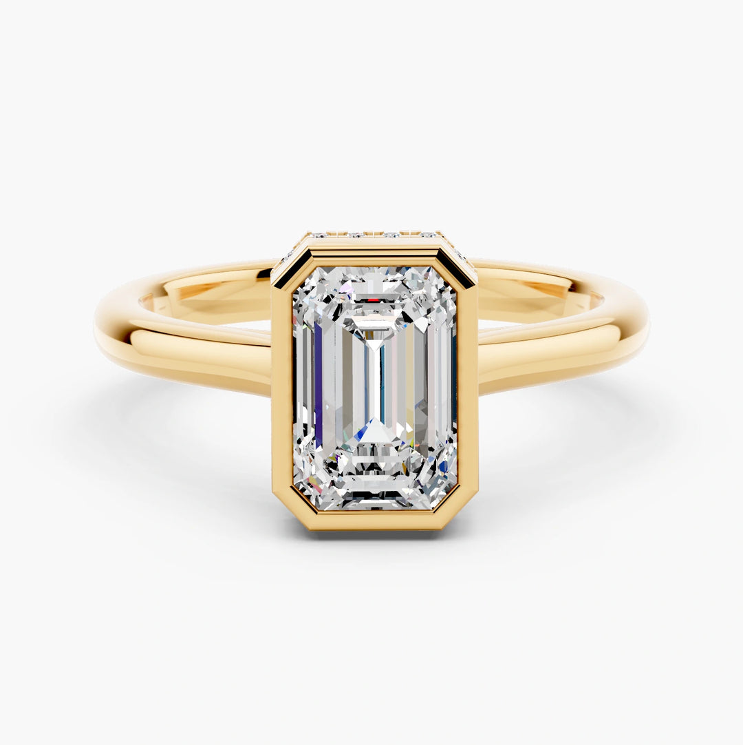 Emerald yellow gold setting, undefined view