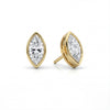 Marquise Bezel Lab-Grown Diamond Stud Earrings