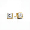 Princess Bezel Lab-Grown Diamond Stud Earrings