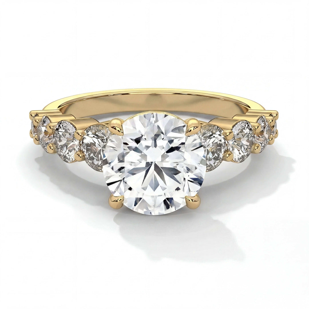 Graduating Setting YG Round Front