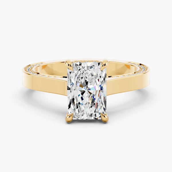 Hidden Crown Pavé Setting Ring
