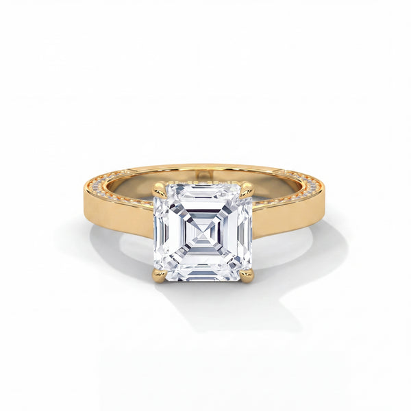 Hidden Crown Pavé Setting Ring