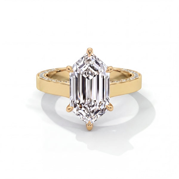 Hidden Crown Pavé Setting Ring